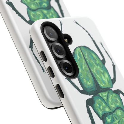 Green Beetle Phone Case - Tough Cases, Insect Lover Gift, Nature Lover Accessory, Unique Phone Cover, Eco-Friendly Design
