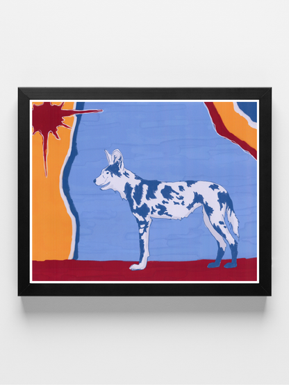 Painted Wolf Art Print