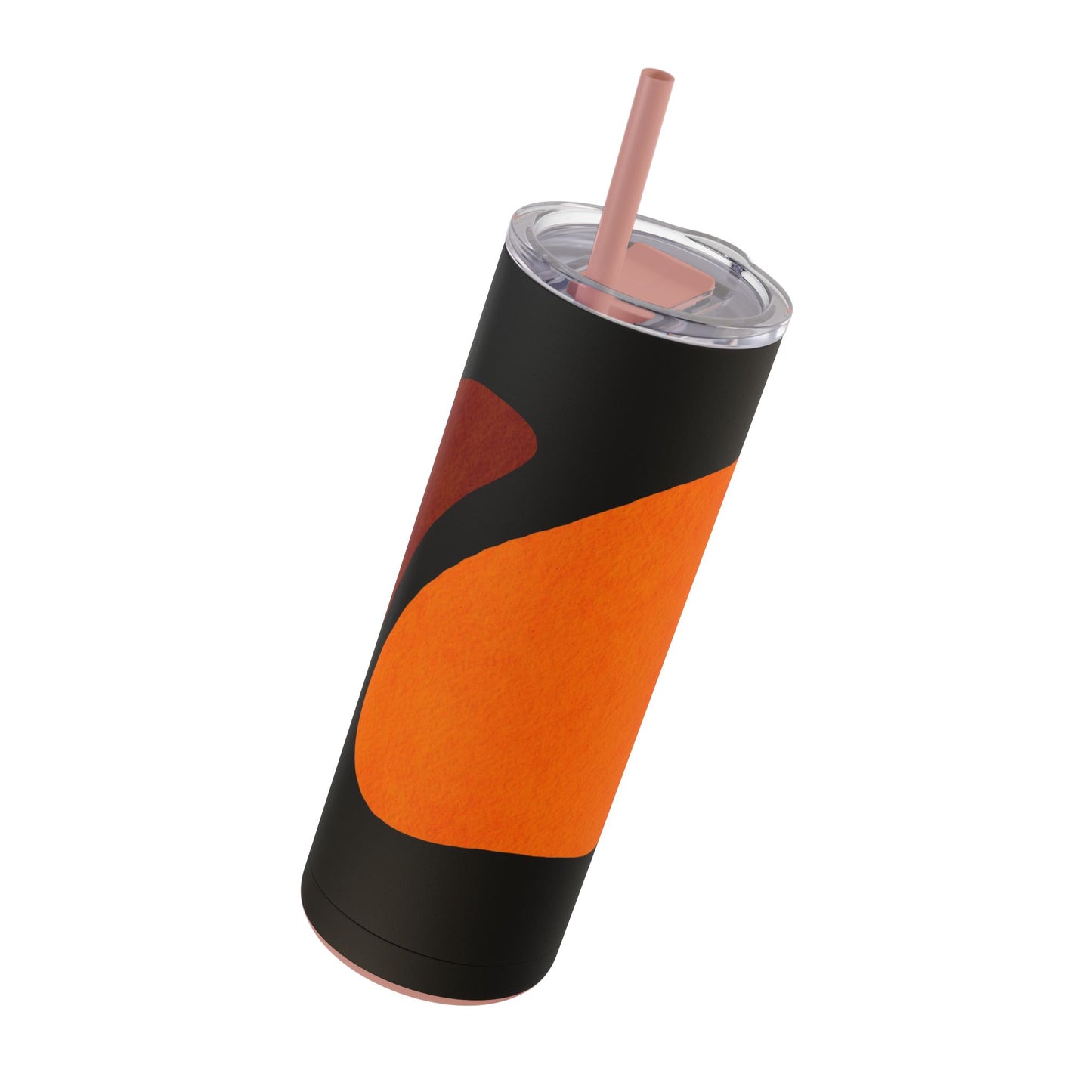 Modern Abstract Skinny Tumbler with Straws, Trendy Drinkware for Stylish Hydration, Ideal for Gifts, Home, and Parties