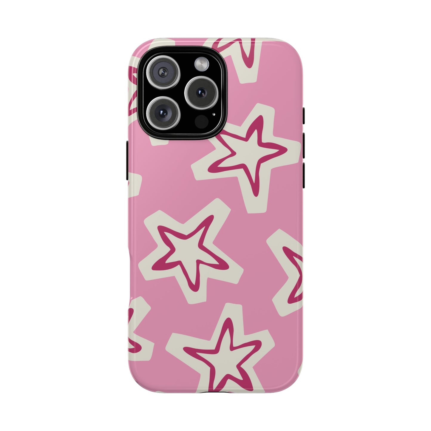 Starry Pink Phone Case | Tough Cases for Trendy Protection, Cute Gift, Fun Design, Holiday Match, Everyday Use