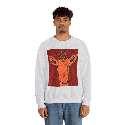 Giraffe Art Crewneck Sweatshirt, Cozy Giraffe Sweatshirt, Animal Lover Gift, Unique Sweatshirt for Friends, Cute Animal Apparel