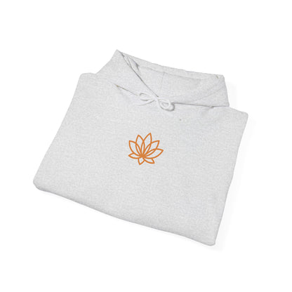 Serene Adventure Hoodie with Lotus Design, Eco-Friendly Sweatshirt for Outdoors, Yoga, Surfing, Beach Days, Mindfulness, Gift for Her, Gift for Him, Kayak Sweatshirt, Outdoor Designs
