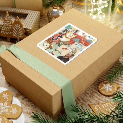 Artistic Kiss-Cut Stickers, Vintage Aesthetic Decals for Laptop, Journal, and Gift Giving, Perfect for Artists and Creative Souls