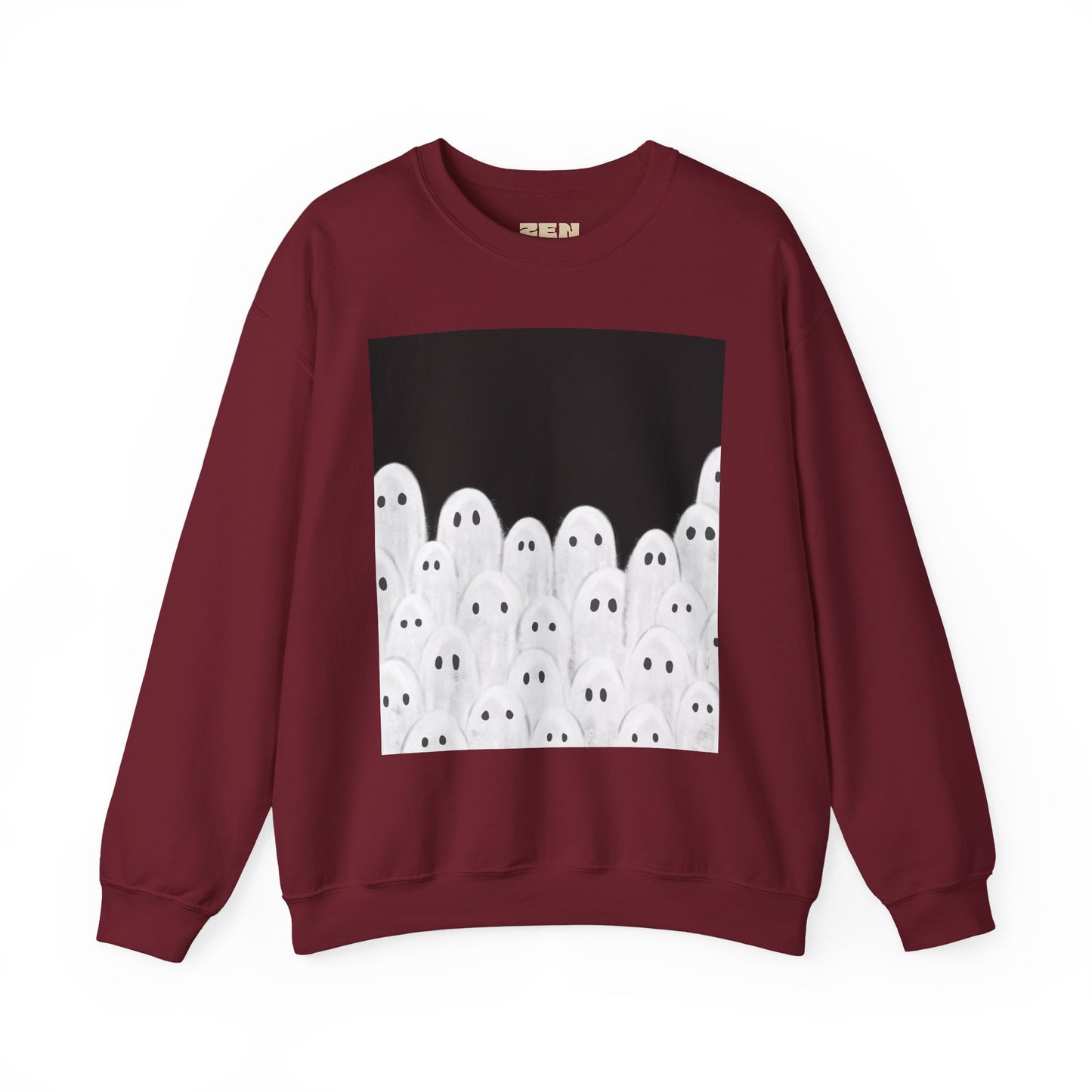 Painted Ghosts Crewneck | Cozy Sweatshirt, Perfect for Halloween, Fall, and Spooky Season