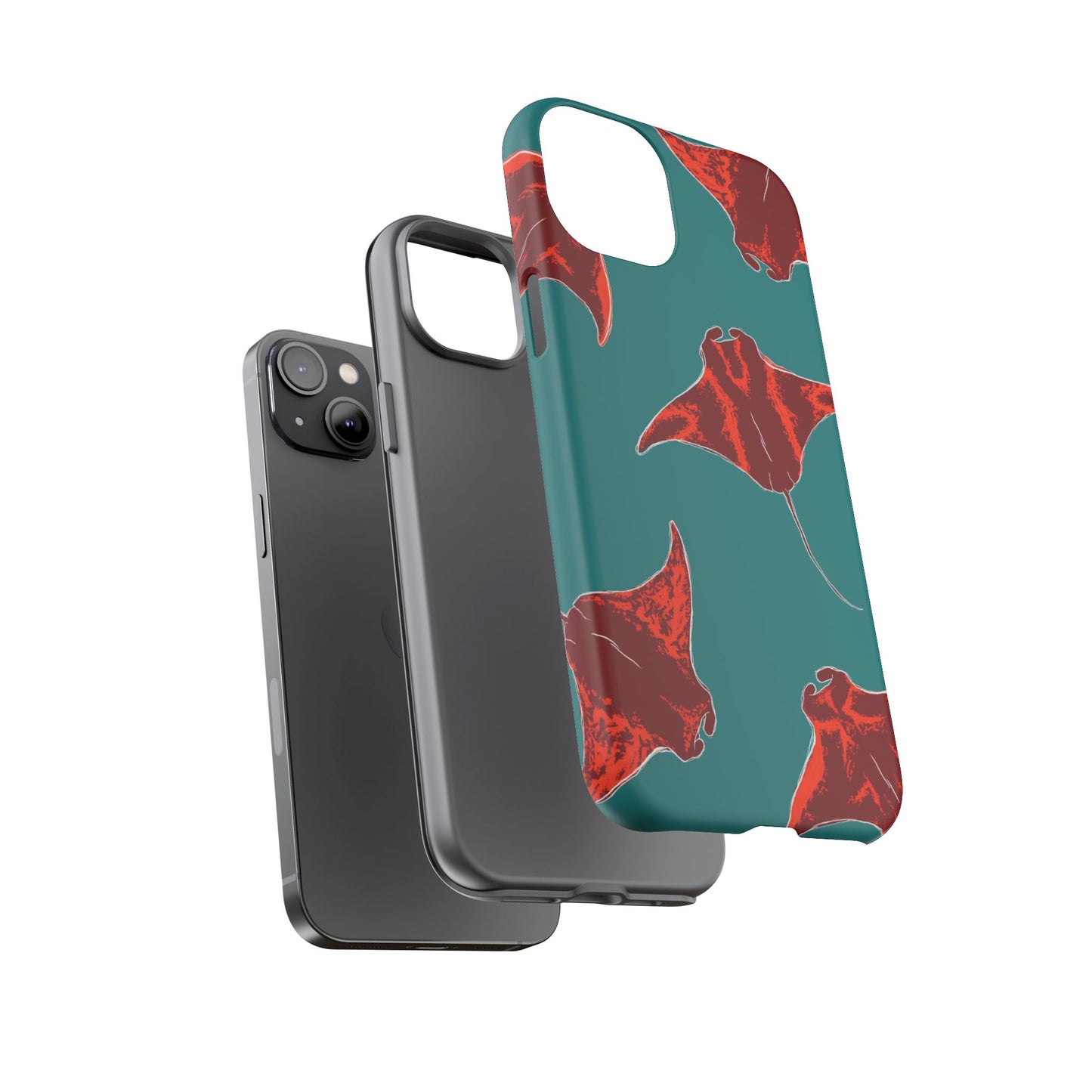 Manta Ray Phone Case, Tropical Phone Cover, Ocean Vibe Accessories, Summer Gift Idea, Marine Animal Merchandise