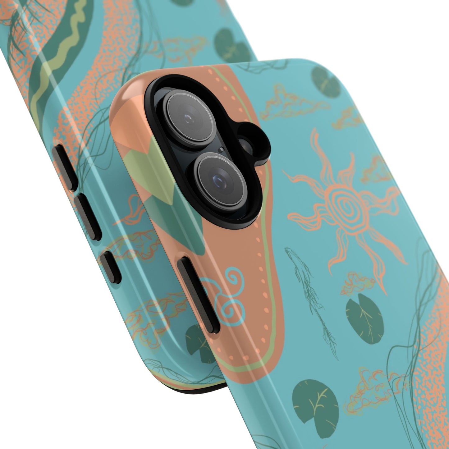 Whimsical Phone Case with Artistic Ocean Design, Floral Phone Cover, Unique Gift for Nature Lovers, Eco-Friendly Cell Accessories, [...]
