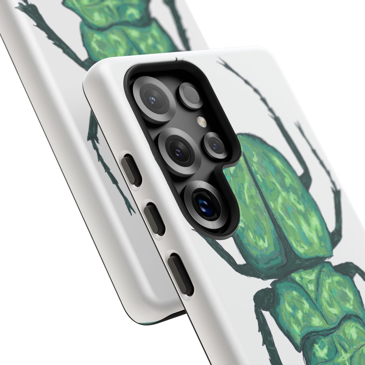 Green Beetle Phone Case - Tough Cases, Insect Lover Gift, Nature Lover Accessory, Unique Phone Cover, Eco-Friendly Design