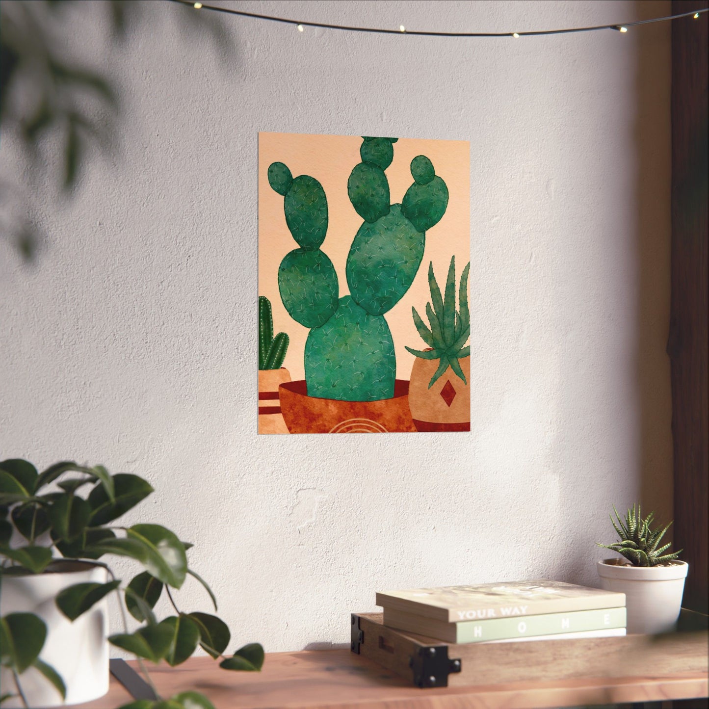 Cactus Art Print, Matte Vertical Posters, Botanical Decor, Green Home Art, Nature Wall Art, Gifts for Plant Lovers