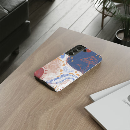 Artistic Phone Case with Abstract Design, Tough Phone Case, Unique Gift, Trendy Accessories, Modern Art Case, Stylish Tech Gear