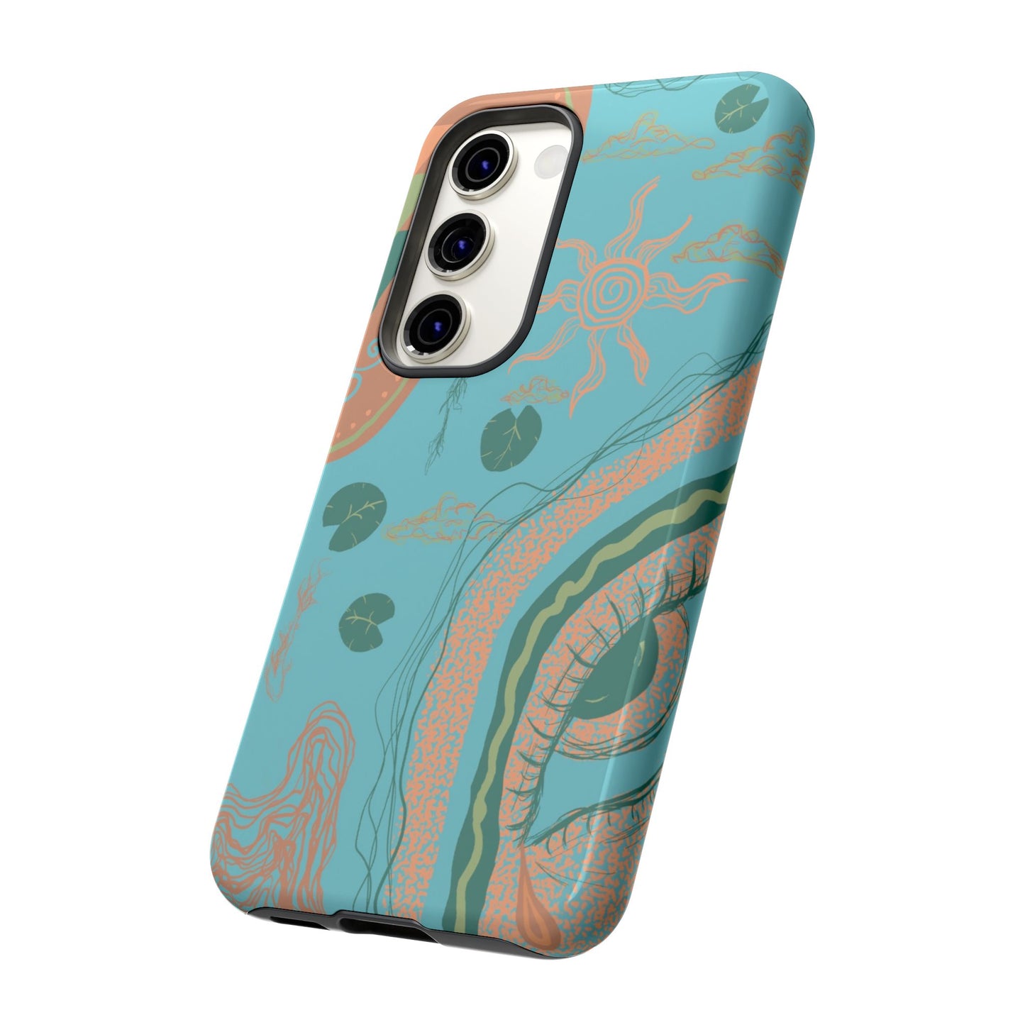 Whimsical Phone Case with Artistic Ocean Design, Floral Phone Cover, Unique Gift for Nature Lovers, Eco-Friendly Cell Accessories, [...]