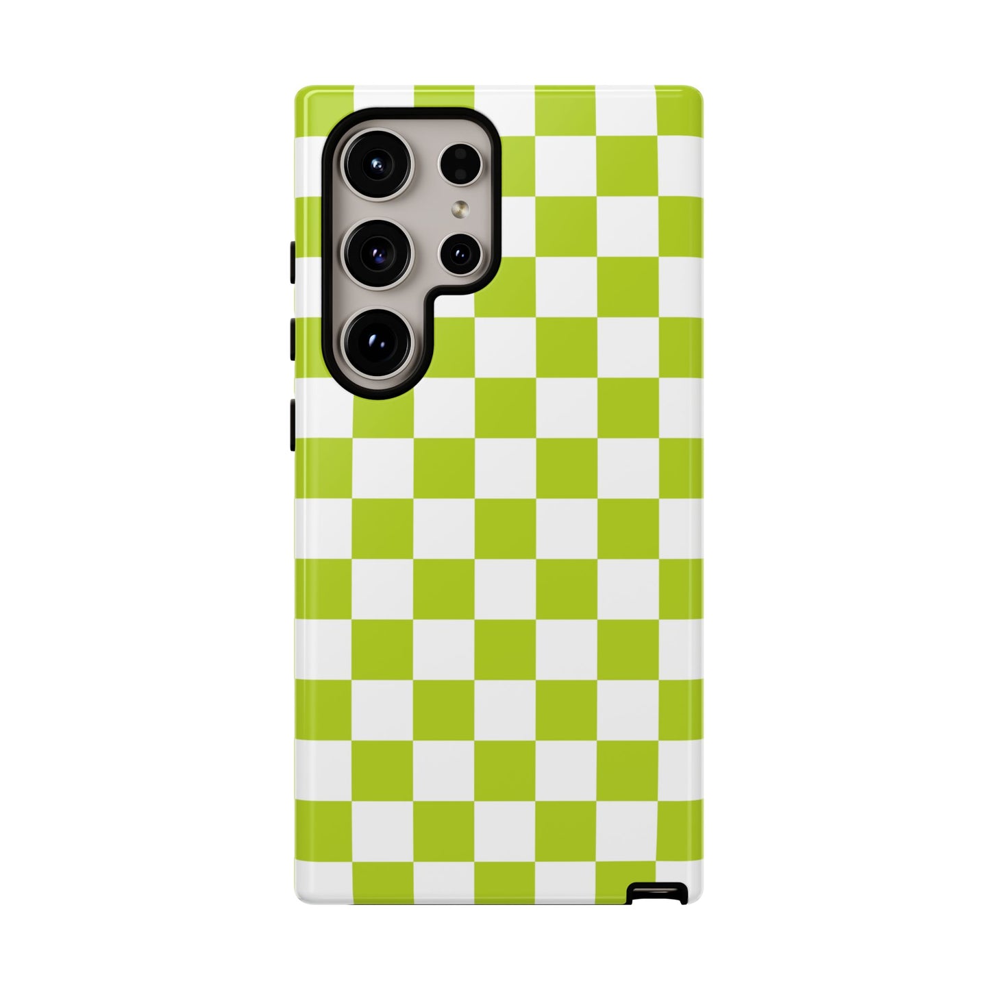 Lively Checker Pattern Phone Case | Tough Cases, Green Checkered Design, Unique Cell Phone Cover, Trendy Accessory, Gift Idea