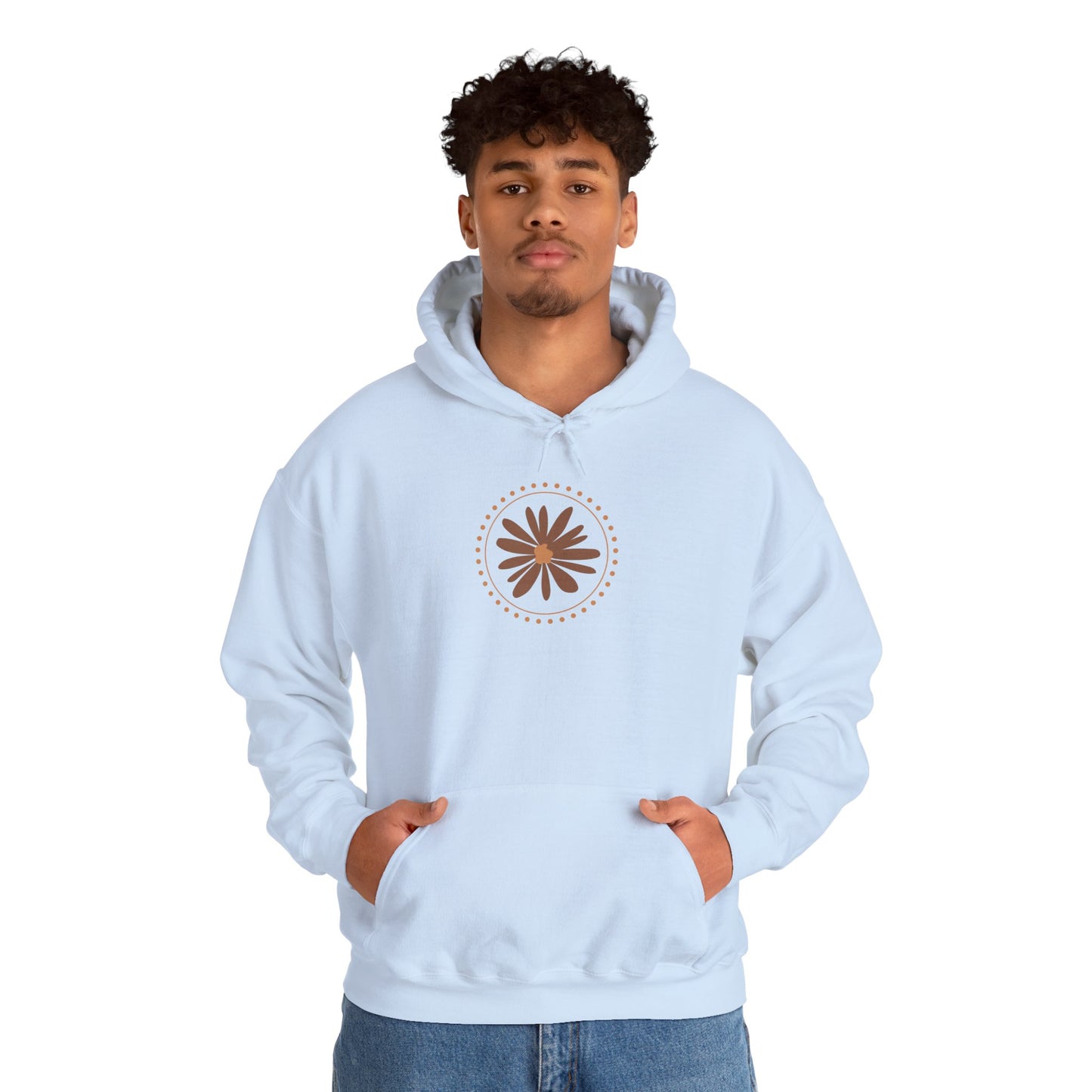 Chic Flower Design Unisex Hoodie, Cozy Sweatshirt, Trendy Gift for Her, Fall Fashion, Casual Comfort Wear
