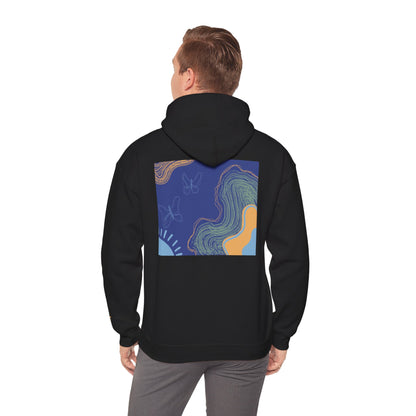 Unisex Heavy Blend™ Hooded Sweatshirt - Cozy Everyday Comfort, Perfect Gift for Nature Lovers and Art Enthusiasts