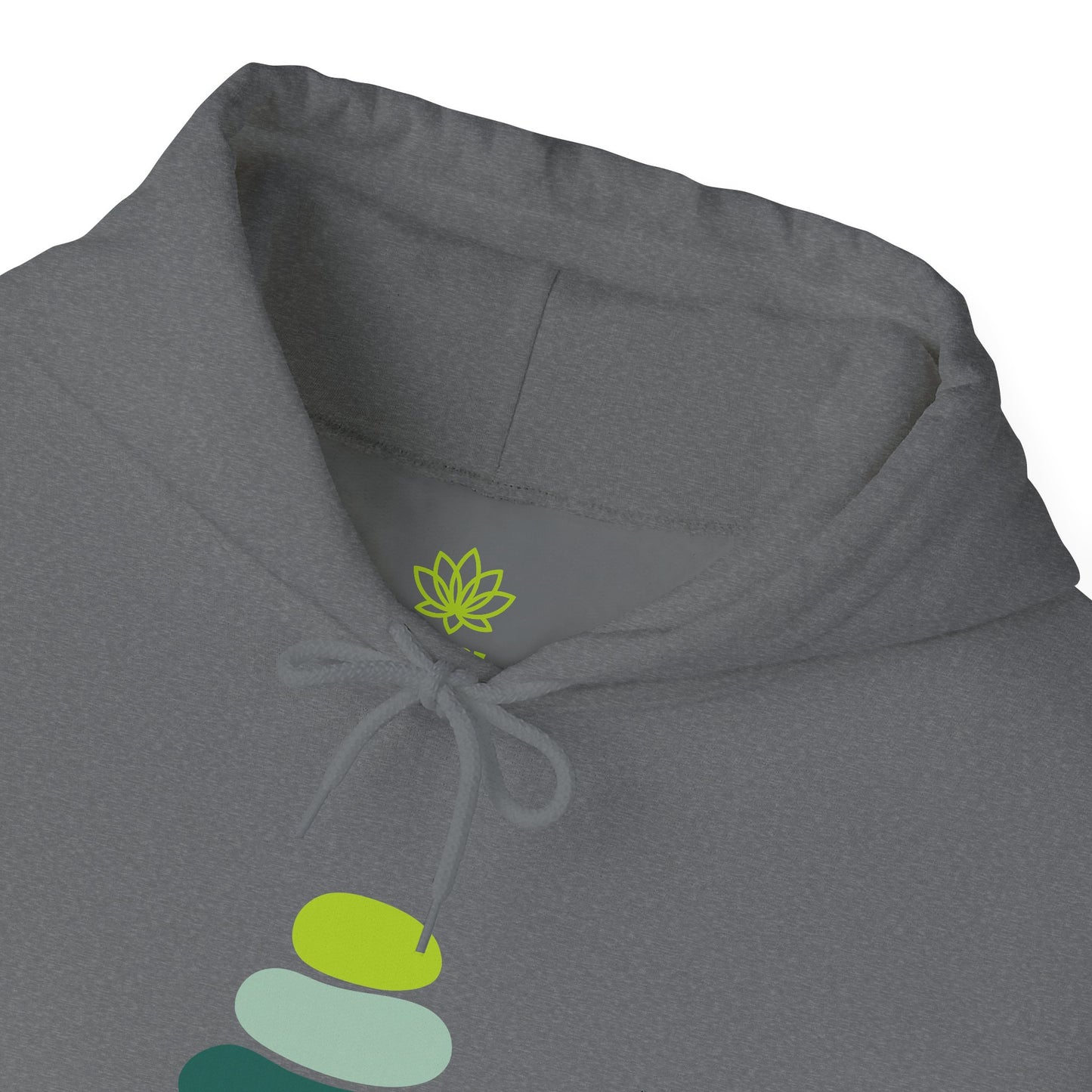 Serene Stacked Stones Hoodie, Unisex Sweatshirt for Mindfulness, Cozy Layer for Relaxation, Gift for Yoga Lovers, Perfect for Meditation