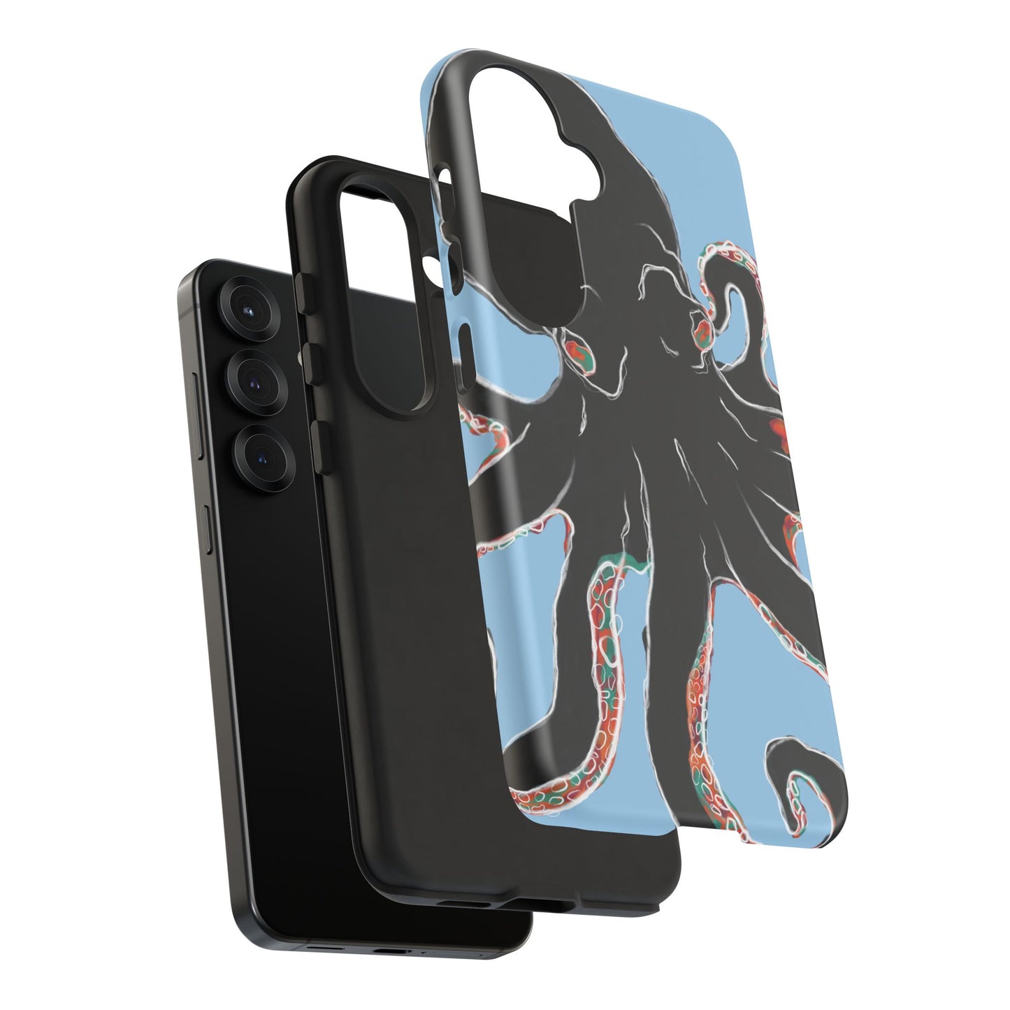 Octopus Tough Phone Case, Sea Creature Design, Ocean Lover Gift, Unique Phone Cover, Underwater Artwork