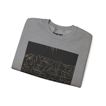 Stylish Unisex Crewneck Sweatshirt - Modern Art Design, Cozy Gift for Him/Her, Perfect for Fall, Casual Wear, Art Lovers, Abstract, Minimalist, Autumn Vibes