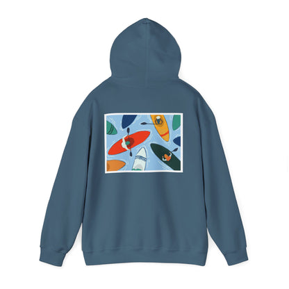 Serene Adventure Hoodie with Lotus Design, Eco-Friendly Sweatshirt for Outdoors, Yoga, Surfing, Beach Days, Mindfulness, Gift for Her, Gift for Him, Kayak Sweatshirt, Outdoor Designs