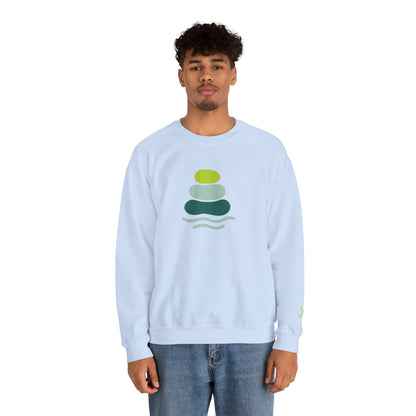 Serene Stones Unisex Crewneck Sweatshirt, Cozy Sweatshirt, Relaxation Apparel, Casual Wear, Mindfulness Gift
