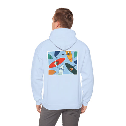 Serene Adventure Hoodie with Lotus Design, Eco-Friendly Sweatshirt for Outdoors, Yoga, Surfing, Beach Days, Mindfulness, Gift for Her, Gift for Him, Kayak Sweatshirt, Outdoor Designs