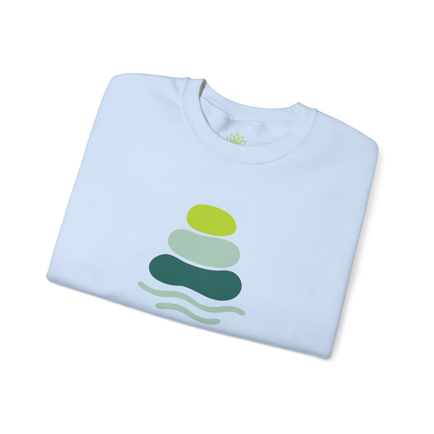 Serene Stones Unisex Crewneck Sweatshirt, Cozy Sweatshirt, Relaxation Apparel, Casual Wear, Mindfulness Gift