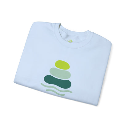 Serene Stones Unisex Crewneck Sweatshirt, Cozy Sweatshirt, Relaxation Apparel, Casual Wear, Mindfulness Gift