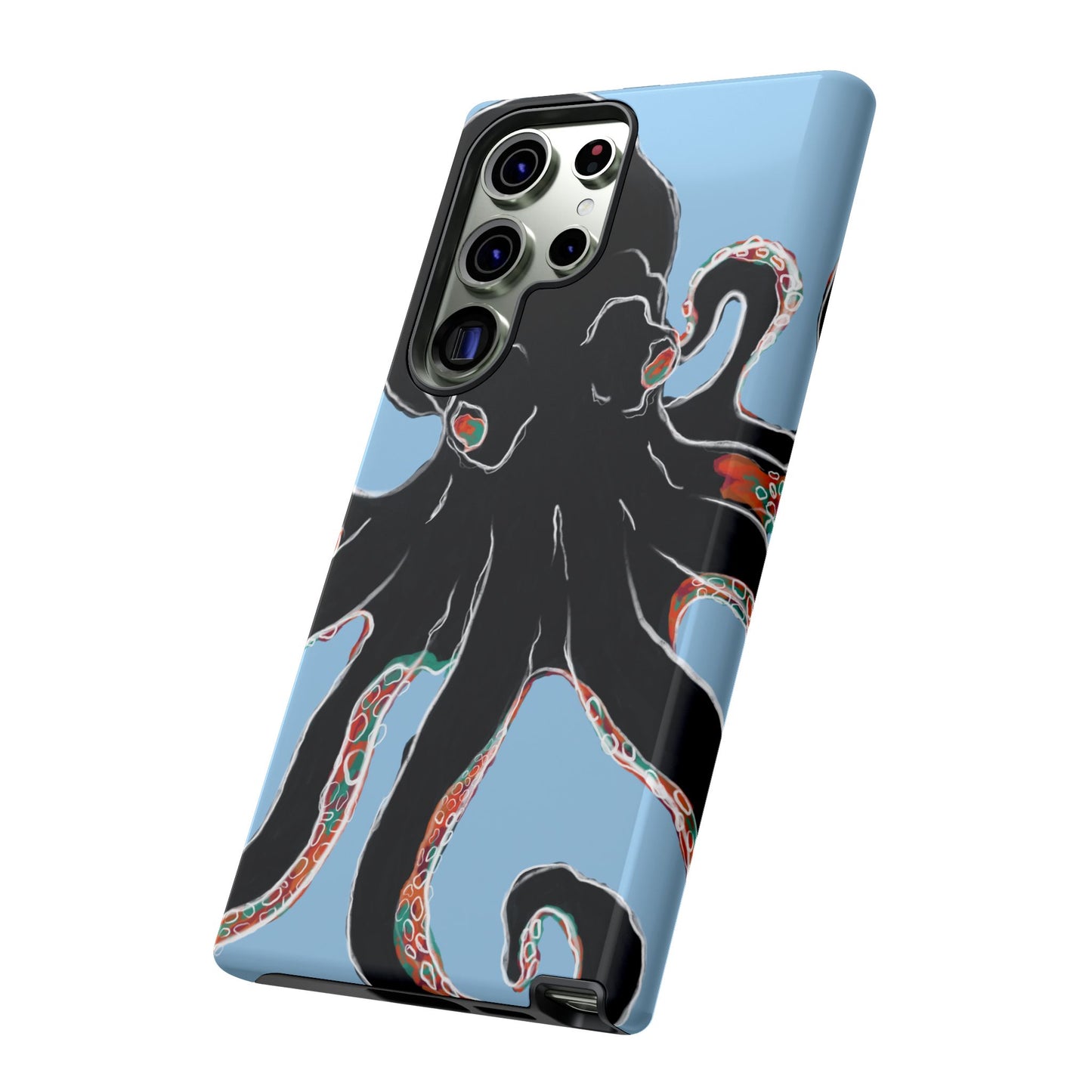 Octopus Tough Phone Case, Sea Creature Design, Ocean Lover Gift, Unique Phone Cover, Underwater Artwork