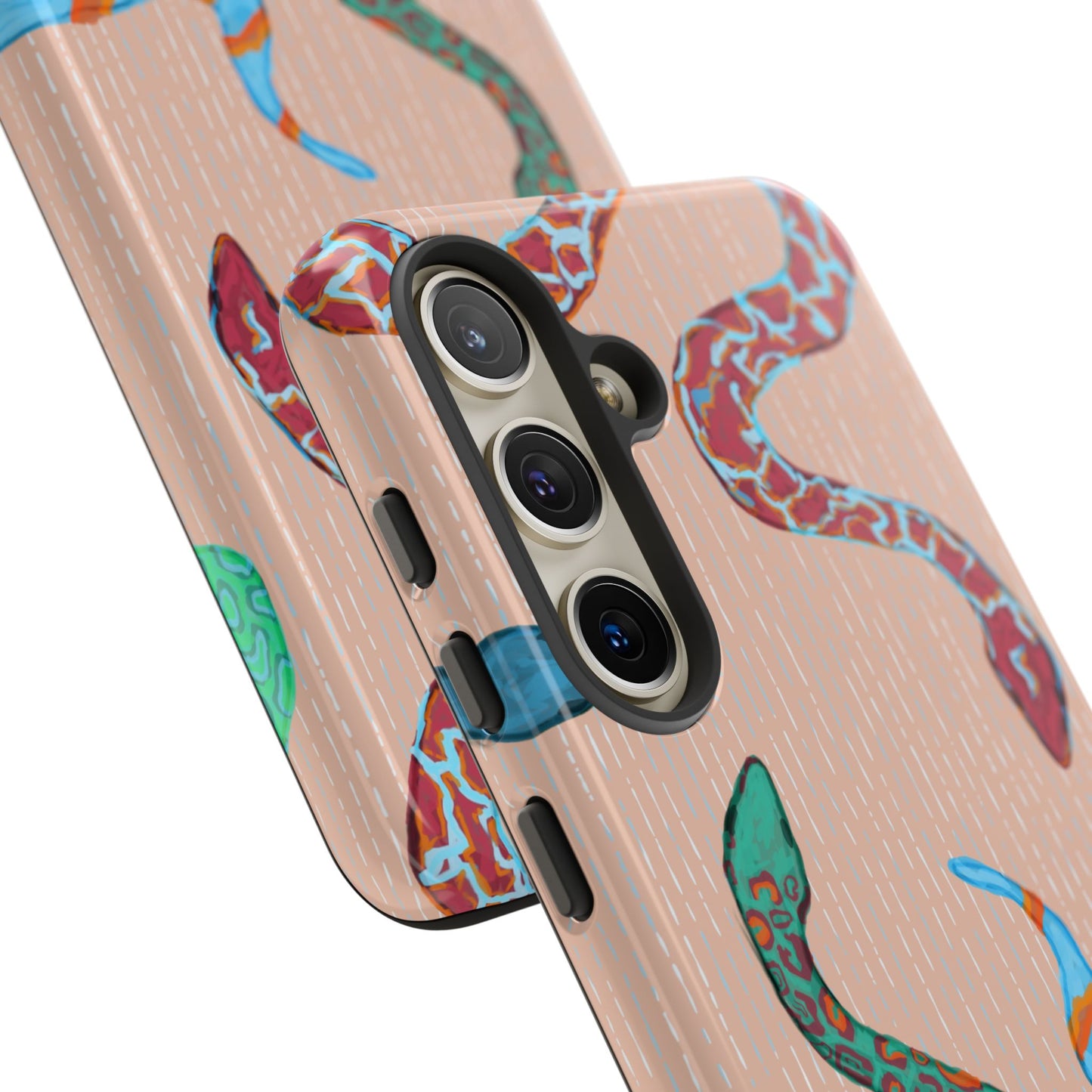 Colorful Snake Phone Case, Tough Phone Case, Unique Phone Cover, Animal Print Case, Gifts for Her, Trendy Accessories
