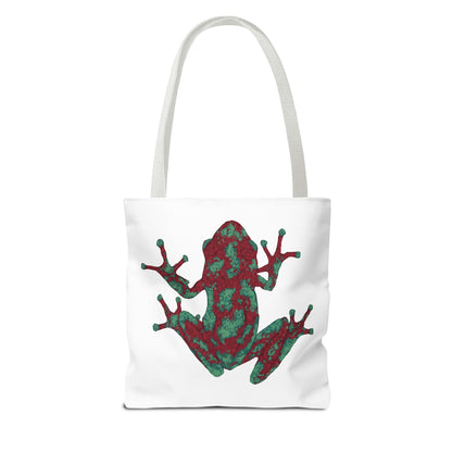 Frog Art Tote Bag, Eco-Friendly Shopping Bag, Nature Lover Gift, Stylish Reusable Tote, Unique Animal Print Purse