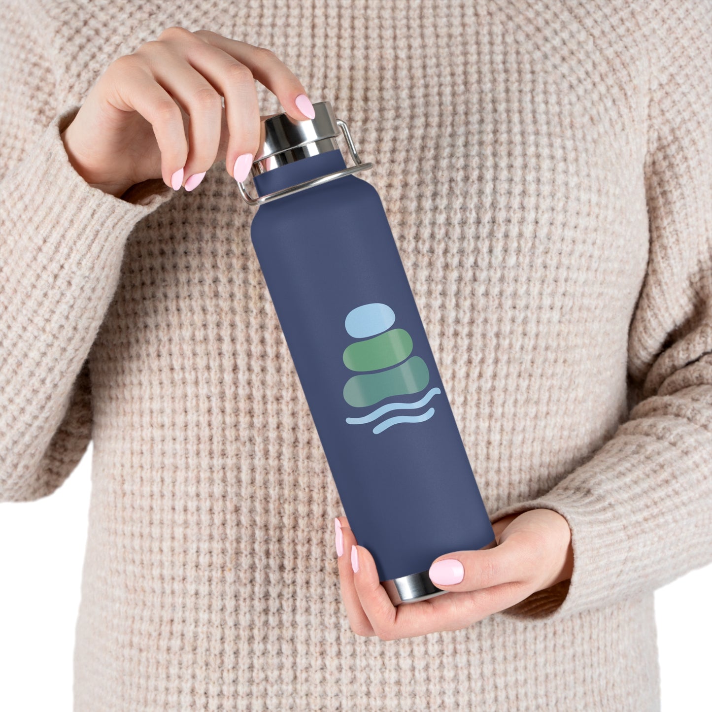 Calm Oasis Water Bottle | Insulated Hydration Flask for Yoga, Travel, Exercise, Eco-friendly Gift, Outdoor Adventures, Gift for Him, Gift for Her
