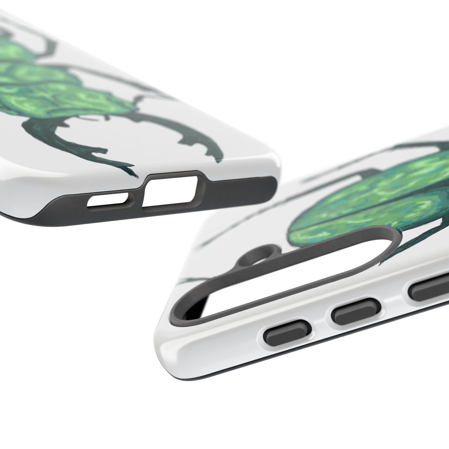 Green Beetle Phone Case - Tough Cases, Insect Lover Gift, Nature Lover Accessory, Unique Phone Cover, Eco-Friendly Design