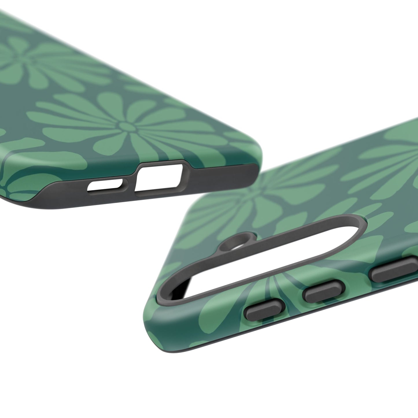 Stylish iPhone Case, Floral Phone Cover, Tough Phone Cases, Green Daisy Design, Unique Gift for Her, Spring Accessories