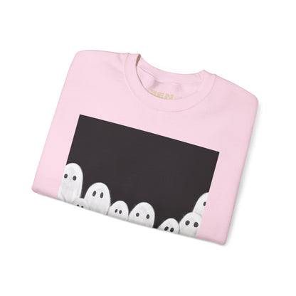 Painted Ghosts Crewneck | Cozy Sweatshirt, Perfect for Halloween, Fall, and Spooky Season