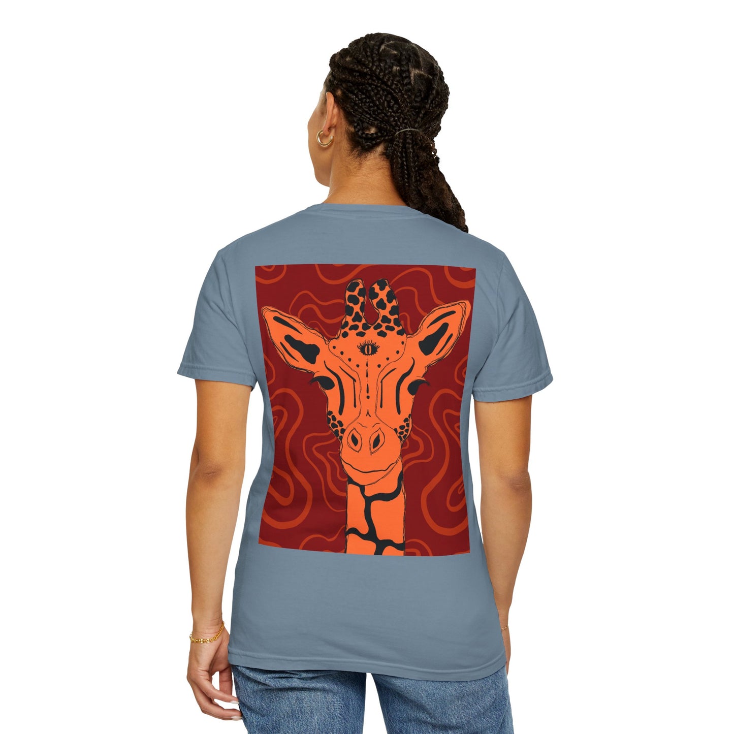Vibrant Giraffe Graphic Tee, Unisex T-shirt, Gift for Animal Lovers, Casual Wear, Nature-Themed Apparel, Unique Graphic Shirt