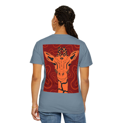 Vibrant Giraffe Graphic Tee, Unisex T-shirt, Gift for Animal Lovers, Casual Wear, Nature-Themed Apparel, Unique Graphic Shirt