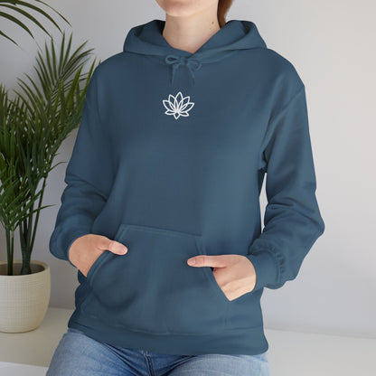Lotus Flower Unisex Hoodie: Cozy Sweatshirt, Gift for Yoga Lovers, Meditation Apparel, Casual Streetwear, Nature-Inspired Wear, Artsy Collage, Cool Crewnecks