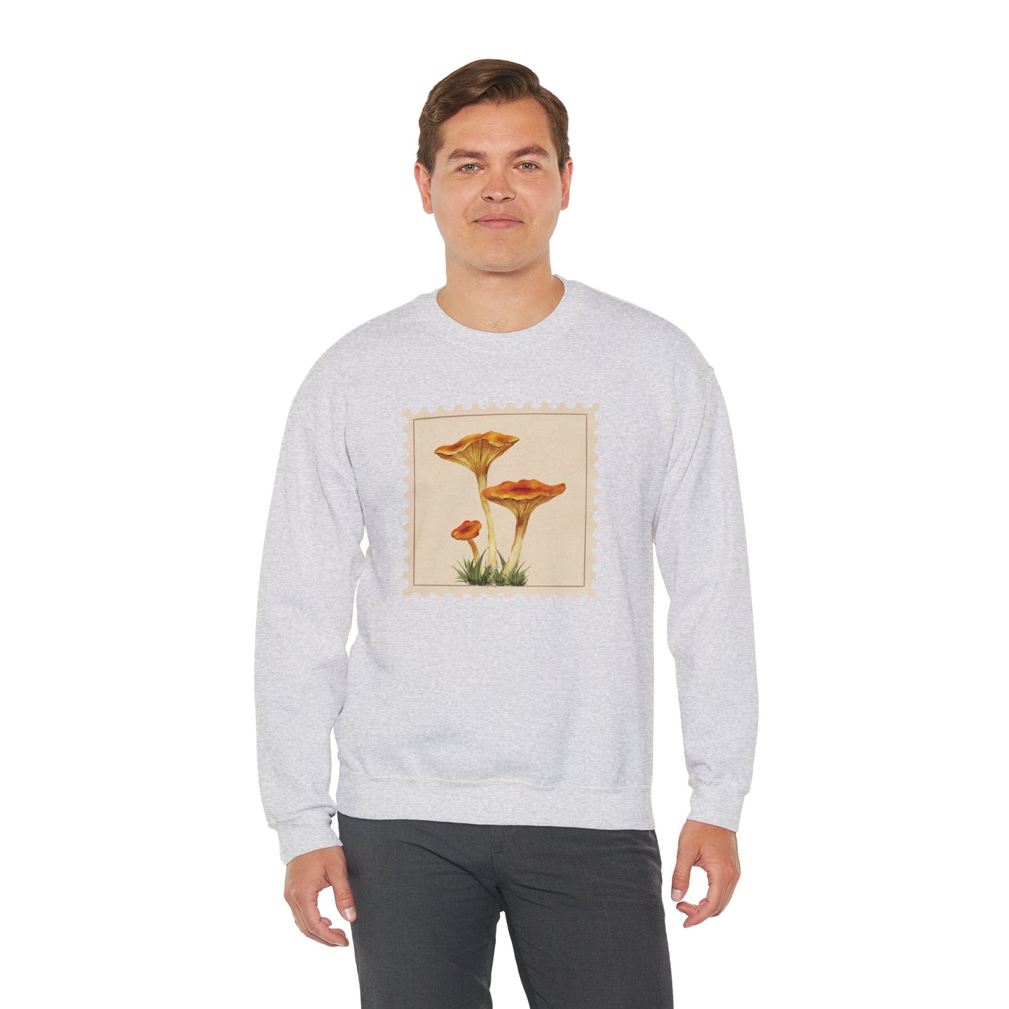 Vintage Floral Crewneck Sweatshirt, Cozy Fall Wear, Unisex Gift, Mushroom Art Apparel, Nature Lover Outfit, Comfy Mushroom Crewneck, Vintage Style