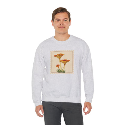 Vintage Floral Crewneck Sweatshirt, Cozy Fall Wear, Unisex Gift, Mushroom Art Apparel, Nature Lover Outfit, Comfy Mushroom Crewneck, Vintage Style