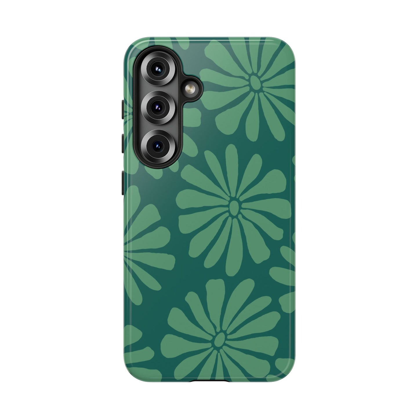 Stylish iPhone Case, Floral Phone Cover, Tough Phone Cases, Green Daisy Design, Unique Gift for Her, Spring Accessories