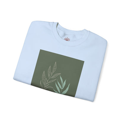 Botanical Minimalist Crewneck Sweatshirt, Cozy Unisex Pullover, Nature-Inspired Gift, Fall Fashion, Comfortable Layering Piece