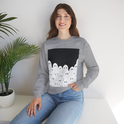 Painted Ghosts Crewneck | Cozy Sweatshirt, Perfect for Halloween, Fall, and Spooky Season