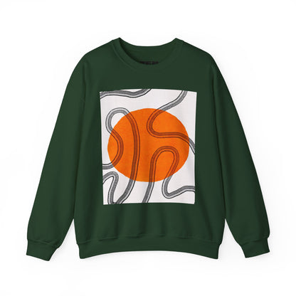 Retro Abstract Art Crewneck Sweatshirt, Cozy Graphic Pullover, Unisex Casualwear, Perfect Gift for Art Lovers, Fall Fashion Essential, Gift for Him, Gift for Her