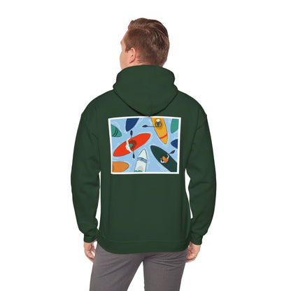 Serene Adventure Hoodie with Lotus Design, Eco-Friendly Sweatshirt for Outdoors, Yoga, Surfing, Beach Days, Mindfulness, Gift for Her, Gift for Him, Kayak Sweatshirt, Outdoor Designs