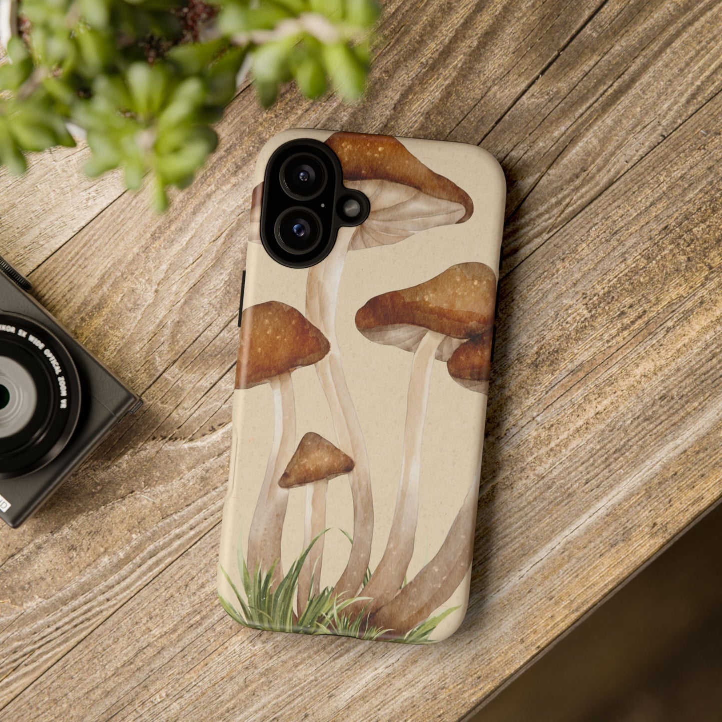 Mushroom Phone Case - Nature Lover, Eco-Friendly Gift, Cute Cell Phone Cover, Aesthetic Tech Accessory, Unique Fall Decor, Artsy Phone Cases, Cute, Gift for Her, Nature-inspired Designs, Durable Cases