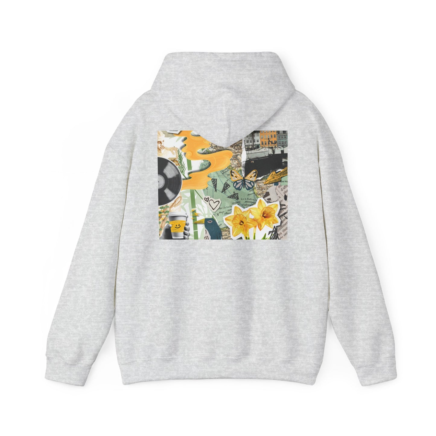 Lotus Flower Unisex Hoodie: Cozy Sweatshirt, Gift for Yoga Lovers, Meditation Apparel, Casual Streetwear, Nature-Inspired Wear, Artsy Collage, Cool Crewnecks