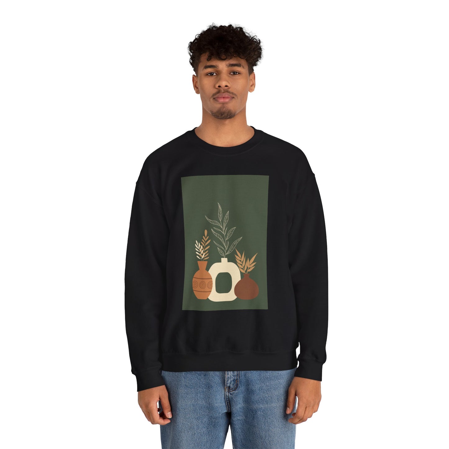 Fall-Inspired Botanical Crewneck Sweatshirt, Cozy Sweatshirt for Women, Warm Unisex Sweater, Autumn Gift,  Plant Lover Apparel