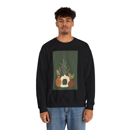 Fall-Inspired Botanical Crewneck Sweatshirt, Cozy Sweatshirt for Women, Warm Unisex Sweater, Autumn Gift,  Plant Lover Apparel