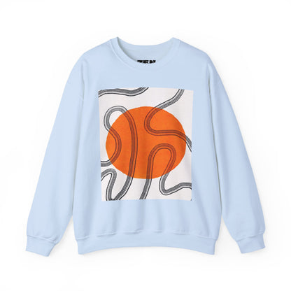 Retro Abstract Art Crewneck Sweatshirt, Cozy Graphic Pullover, Unisex Casualwear, Perfect Gift for Art Lovers, Fall Fashion Essential, Gift for Him, Gift for Her