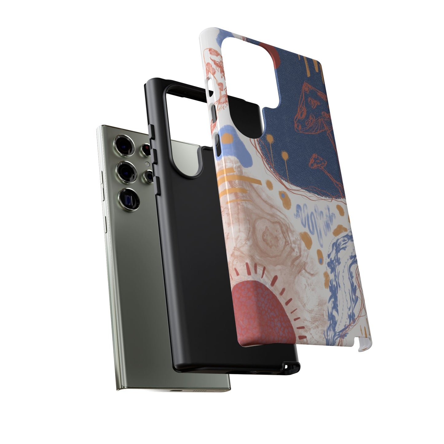 Artistic Phone Case with Abstract Design, Tough Phone Case, Unique Gift, Trendy Accessories, Modern Art Case, Stylish Tech Gear
