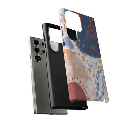 Artistic Phone Case with Abstract Design, Tough Phone Case, Unique Gift, Trendy Accessories, Modern Art Case, Stylish Tech Gear