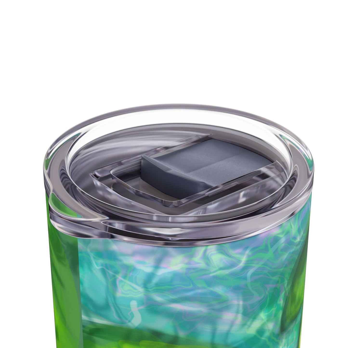 Skinny Tumbler with Abstract Water Design, Eco-Friendly Drinkware, Cool Gift for Her, Summer Vibes, Home & Office Decor, Lily Pads, Fish Pond